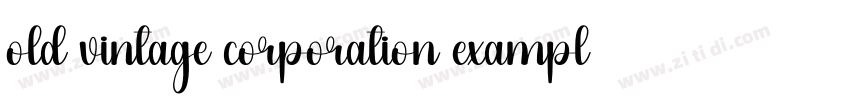 old vintage corporation exampls字体转换